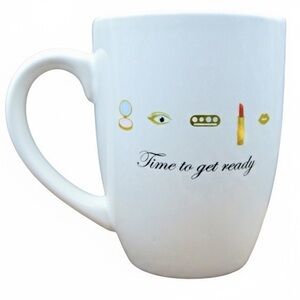 New Cynthia Rowley "Time to get ready" makeup mug